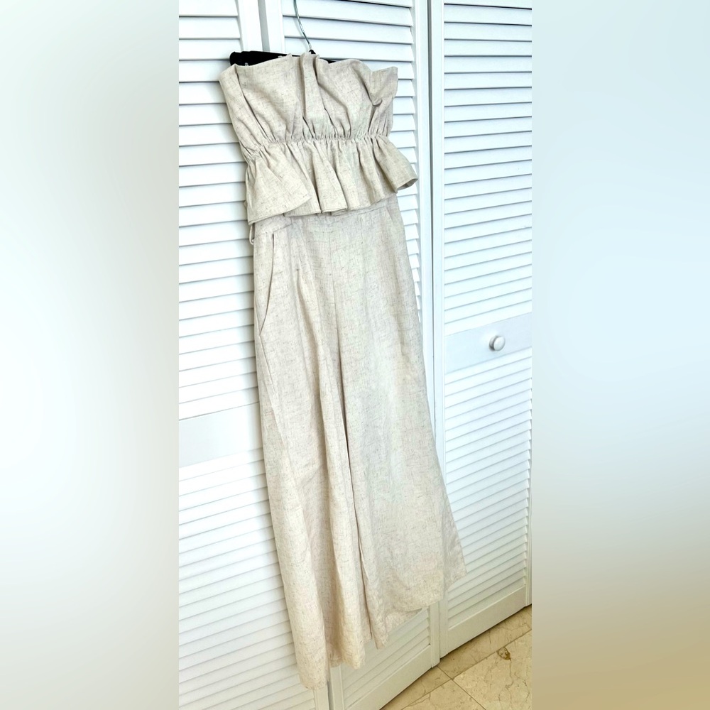 Chic Strapless Jumpsuit from EDITE MODE- available in Beige & Black
